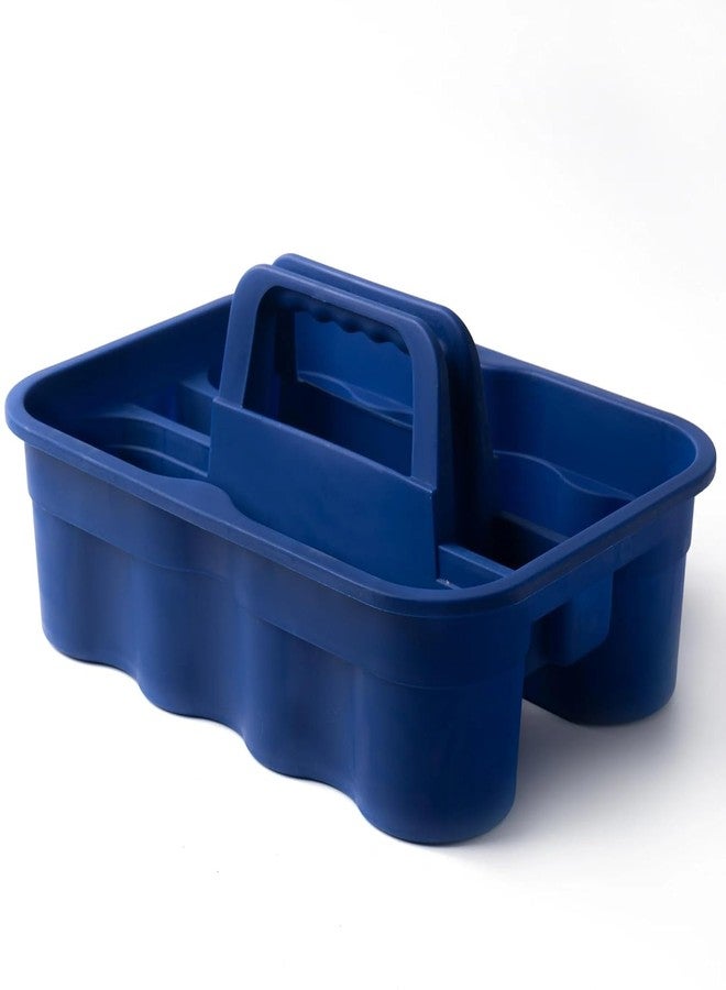 AMIGOS STORE™ 2-Compartment Industrial Caddy Basket - Durable Blue Utility Organizer with Handle for Cleaning Tools, Bathrooms, and Floors-blue - Image 2